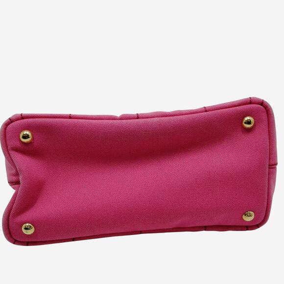 Prada Canapa Hand Bag Pink Canvas 25cm - Picture 5 of 9